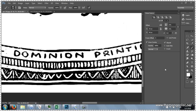 In this screen shot, the middle portion has been restored and the sides have not. Quite a difference.