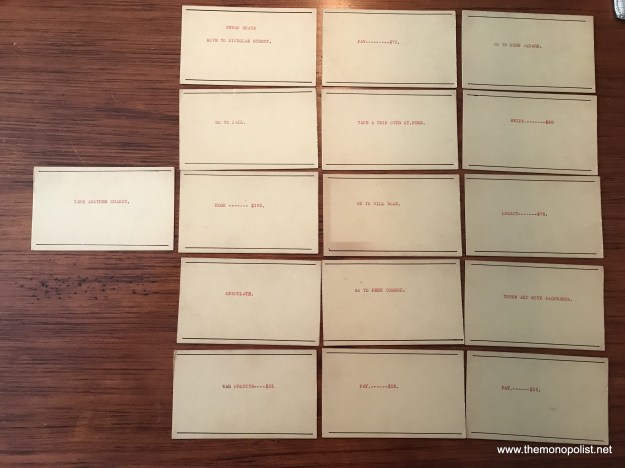 There is a set of 16 Chance cards.