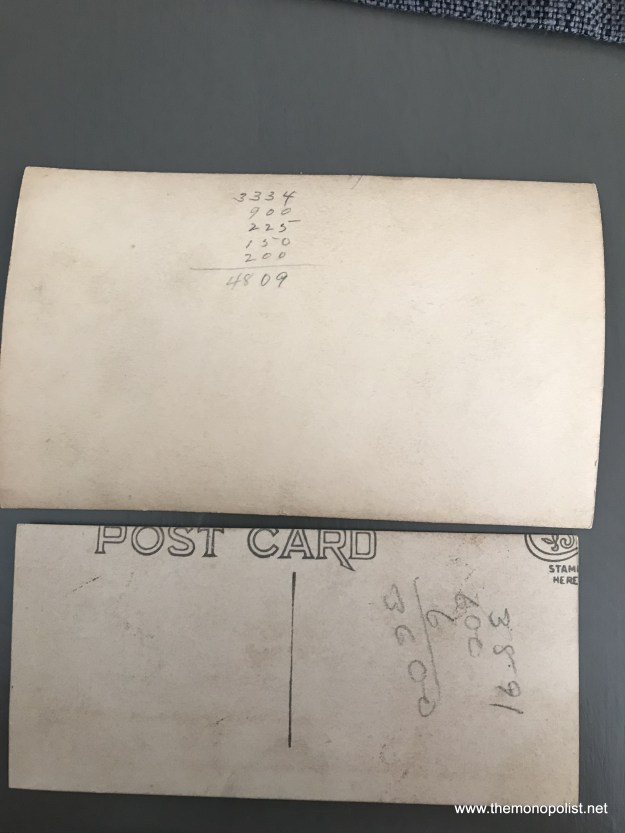 The backs of the rate cards. One was printed on photo paper, which was popular at the time.